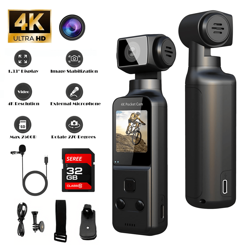 SEREE 4K Ultra HD Video Blog Camera with 1.33\