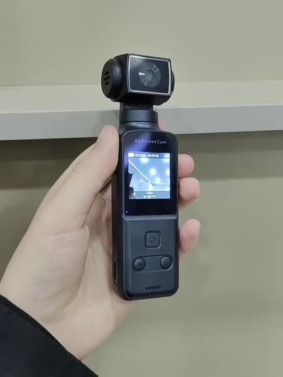 4K, Portable 4K HD Video Recording Camera - Portable, Rechargeable, Vlogging Camera, 4k Handheld Stabilizer Pocket Action Camera Gimbales | 4k Handheld Stabilizer | Magnet | 270° Viewing Angle, Body Camera, US Effect, USB Charging 270° Swivel, 1.33 \