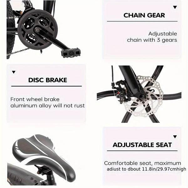 26 Inch Full-Suspension Folding Bike 26-Speed MTB with High-Carbon Steel Frame & Alloy Rims, Dual Disc Brakes & Foldable Design - Heavy-Duty Adult Folding Bicycle for Men\u002FWomen, Off-Road, Trail, Urban Commute ()