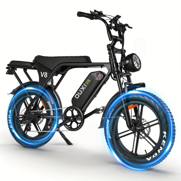 OUXI Electric Bike, V8 Electric Mountain Bike With 500W Motor 48V 15Ah Removable Larger Battery 19mph 20\
