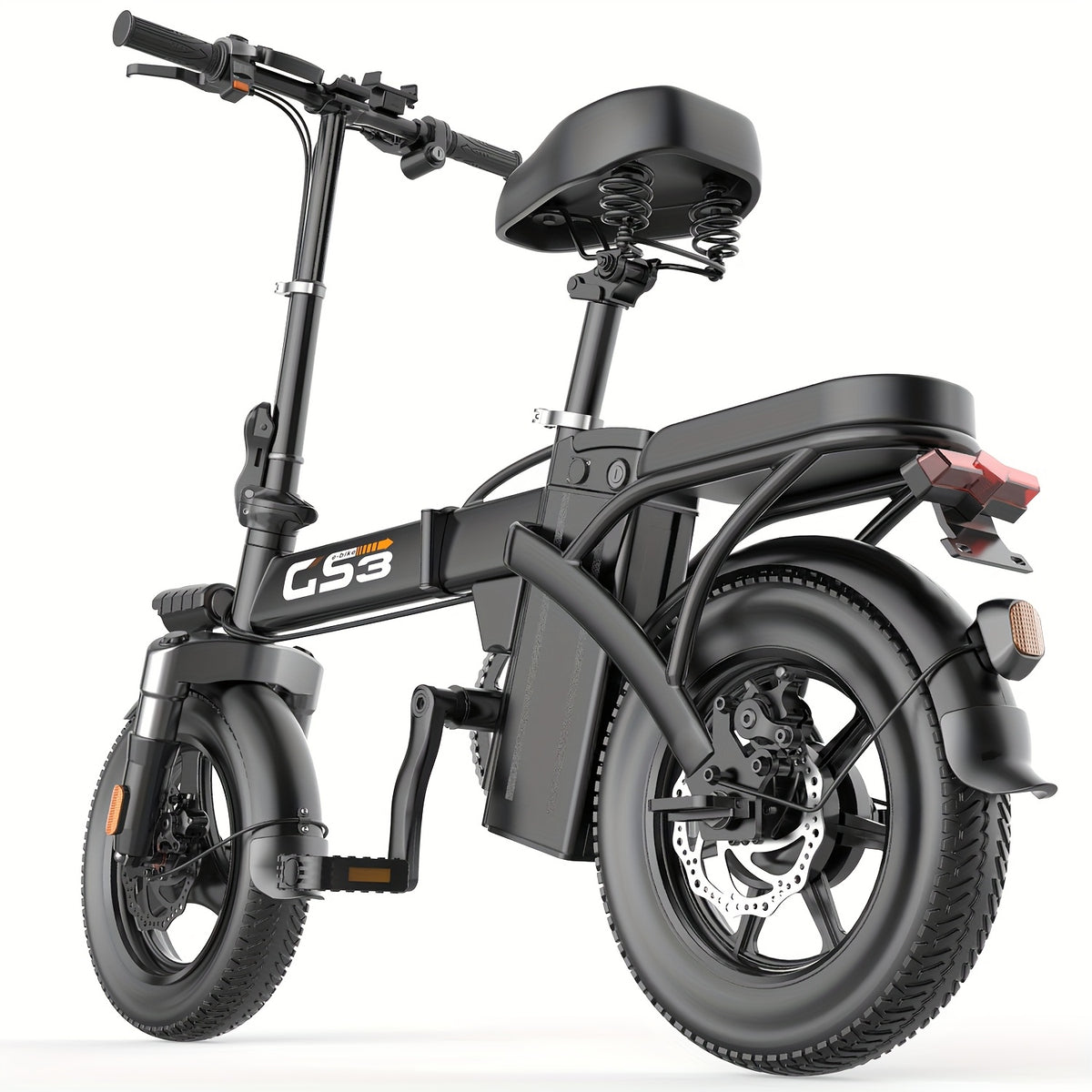 UPlee Peak Power 740W Electric Bike For Adults, 20MPH Full Shock Absorption Comfortable Riding, 48V10AH\u002F15Ah, 10-35Miles Folding Ebike, 14'' Tubeless Off-road Tire, City Commuter Battery Optional