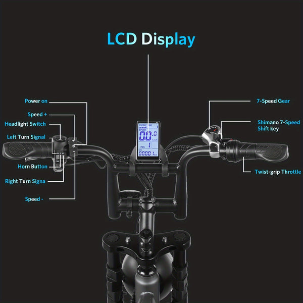 OUXI Electric Bike, V8 Electric Mountain Bike With 500W Motor 48V 15Ah Removable Larger Battery 19mph 20\