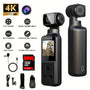 4K, Portable 4K HD Video Recording Camera - Portable, Rechargeable, Vlogging Camera, 4k Handheld Stabilizer Pocket Action Camera Gimbales | 4k Handheld Stabilizer | Magnet | 270° Viewing Angle, Body Camera, US Effect, USB Charging 270° Swivel, 1.33 \