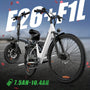 E26 Electric Bike - 745w Peak Power Monster! 60-mile Max Range with 48V 7.5Ah\u002F10.4ah Lithium Battery - 26\