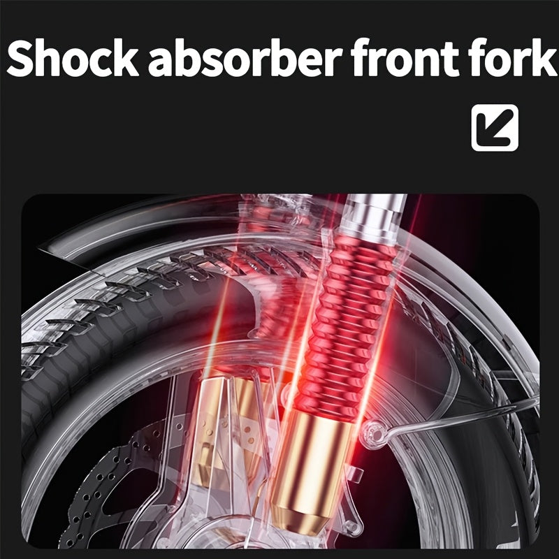 14-inch Lightweight Folding Electric Bicycle, 330 Pound Load-bearing Capacity, 20 Mph, 18-28mile Range, 48V Lithium Battery, Front Headlight & Disc Brake, Alloy Steel Frame, City Commuting, Sturdy Structure, , Clearance Sale, Suitable For Gifting