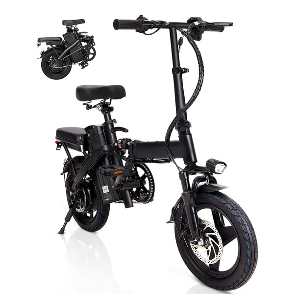Fast Speed Folding Electric Bike Folding Electric Bike - Powerful Motor, Fast Speed, 14-inch Tires, Commuter-friendly, Light Weight, Long-lasting Battery