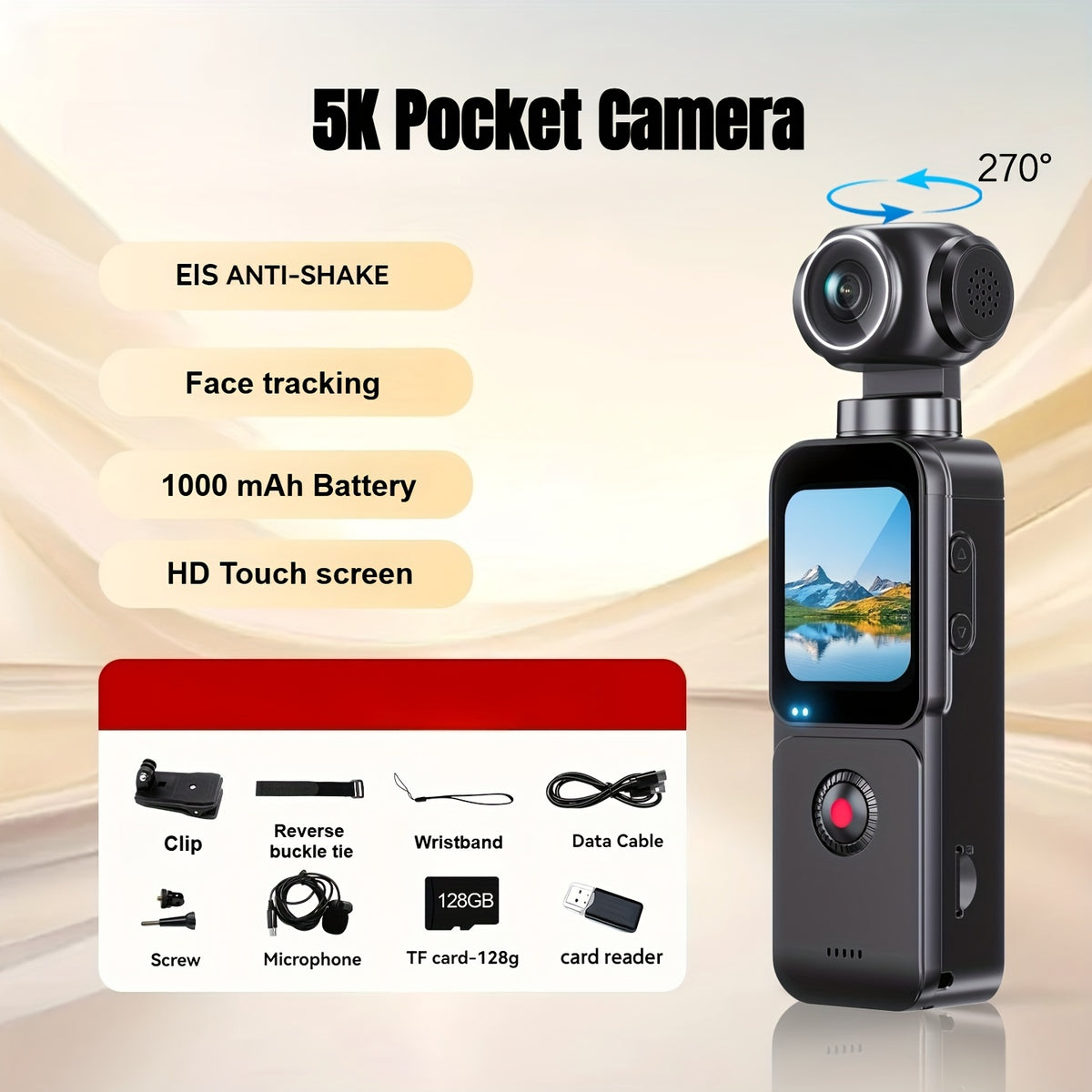 MUOXUEQN 5K Pocket Digital Camera With 1.33\