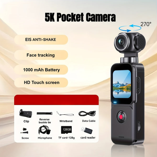 MUOXUEQN 5K Pocket Digital Camera With 1.33\