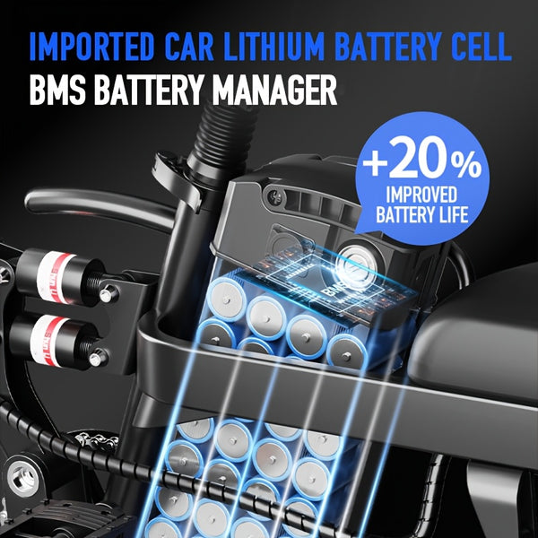 Foldable E-Bike 20MPH Foldable Adult Electric Bike | 20MPH Commuter E-Bike with Removable Battery