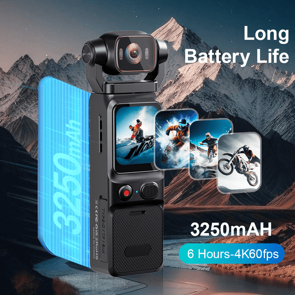 4K HD Video Recording Camera - Portable, Rechargeable Vlogging Camera, 48MP 160° Wide Angle 180° Rotatable Lens, Vlogging Camera With Gyro Stabilization, Time Lapse\u002F Slow Motion, 4K 60FPS, Sports (H.265, 30X Fast Motion, )