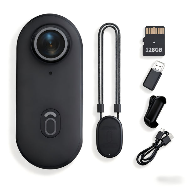 1080P UHD Mini WIFI Action Camera 32&128GB Thumb POV Portable Body Cam Wearable Video Recorder with Magnetic Lanyard, Helmet Mount, Pocket Sport DV for Bike Cycling, Motorcycle, Pet, Vlogging(White, Black), Motorcycle Riding, Pet Monitoring