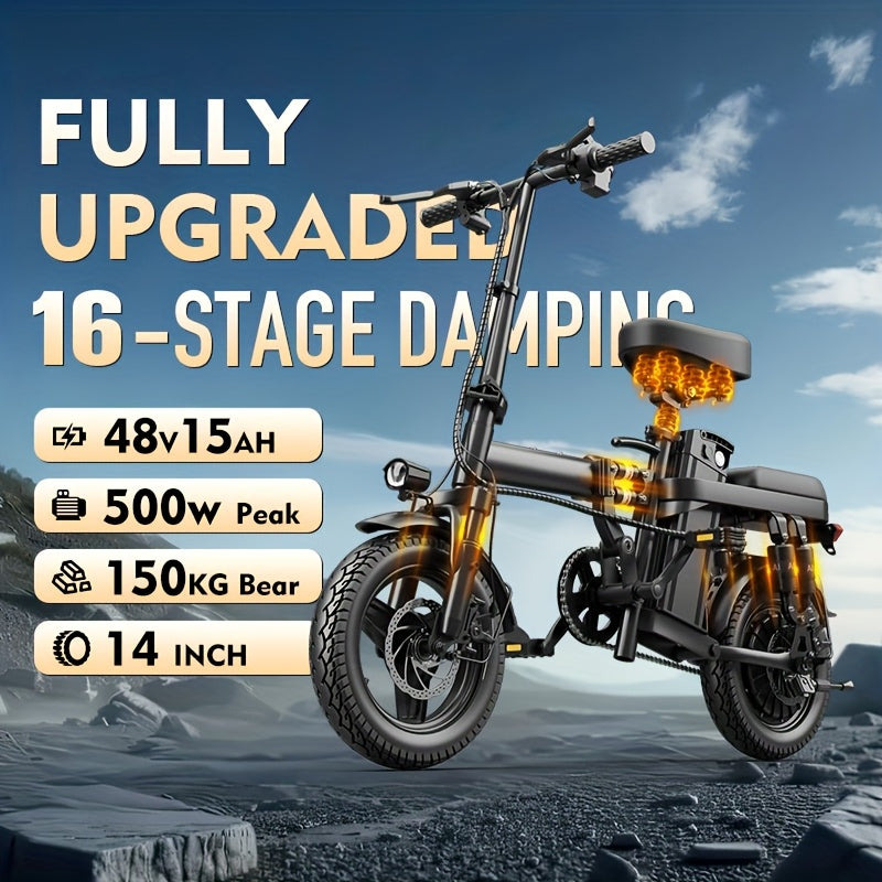 Foldable E-Bike 20MPH Foldable Adult Electric Bike | 20MPH Commuter E-Bike with Removable Battery