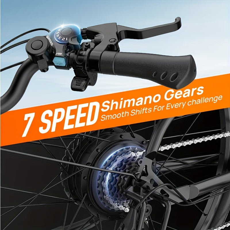 E26 Electric Bike - 745w Peak Power Monster! 60-mile Max Range with 48V 7.5Ah\u002F10.4ah Lithium Battery - 26\