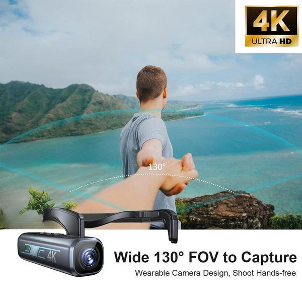 4K 30FPS Action Camera, 120 Wide Angle Lens, Image Stabilization, Manual Controls, Gray and Black, Perfect Father'S Day Gift