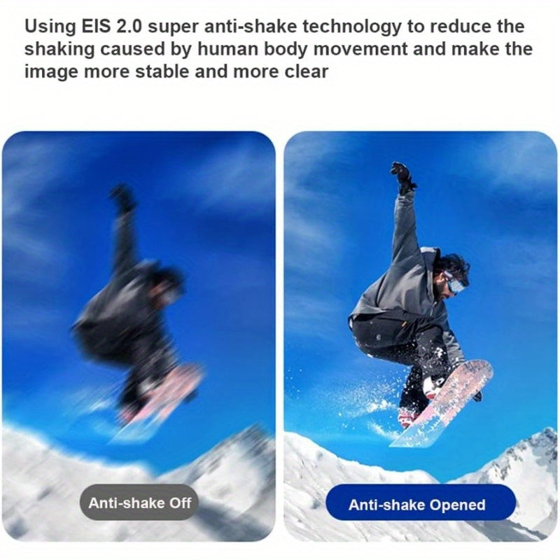 4K 30FPS Action Camera, 120 Wide Angle Lens, Image Stabilization, Manual Controls, Gray and Black, Perfect Father'S Day Gift