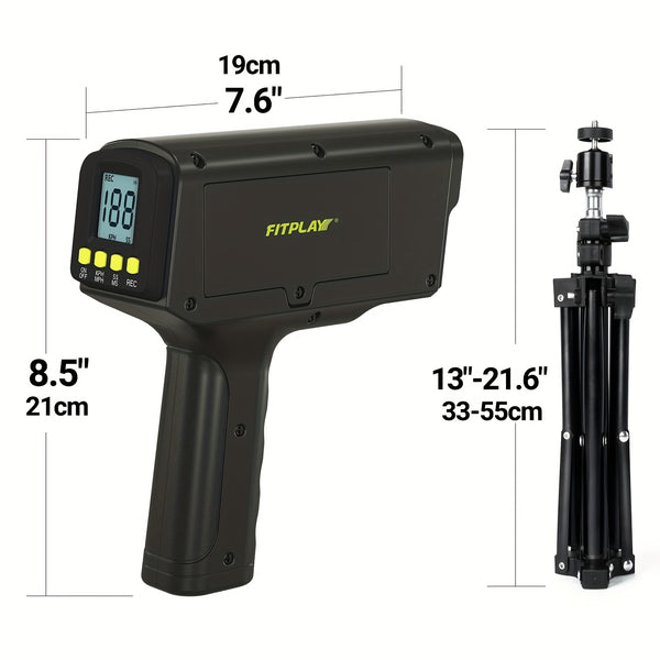 Baseball Radar Guns - Speed Sensors Baseball Speed Training Equipment With LED+LCD Larger Display, Handheld Or Hand Free Speed Radar Gun For All Baseball Players| With Tripod