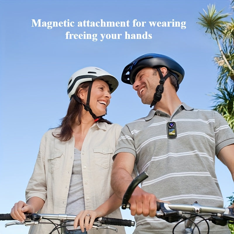 5K\u002F1080P Ultra-high-definition Thumb Camera, 60fps Body Camera, 5K Pocket Camera, Wearable Action Camera, Comes with 12 Accessories Including 128G TF Card, Rotatable Front And Rear Dual Screens, Magnetic Base, Perfect Vlog Camera