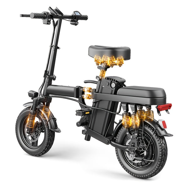 Foldable E-Bike 20MPH Foldable Adult Electric Bike | 20MPH Commuter E-Bike with Removable Battery