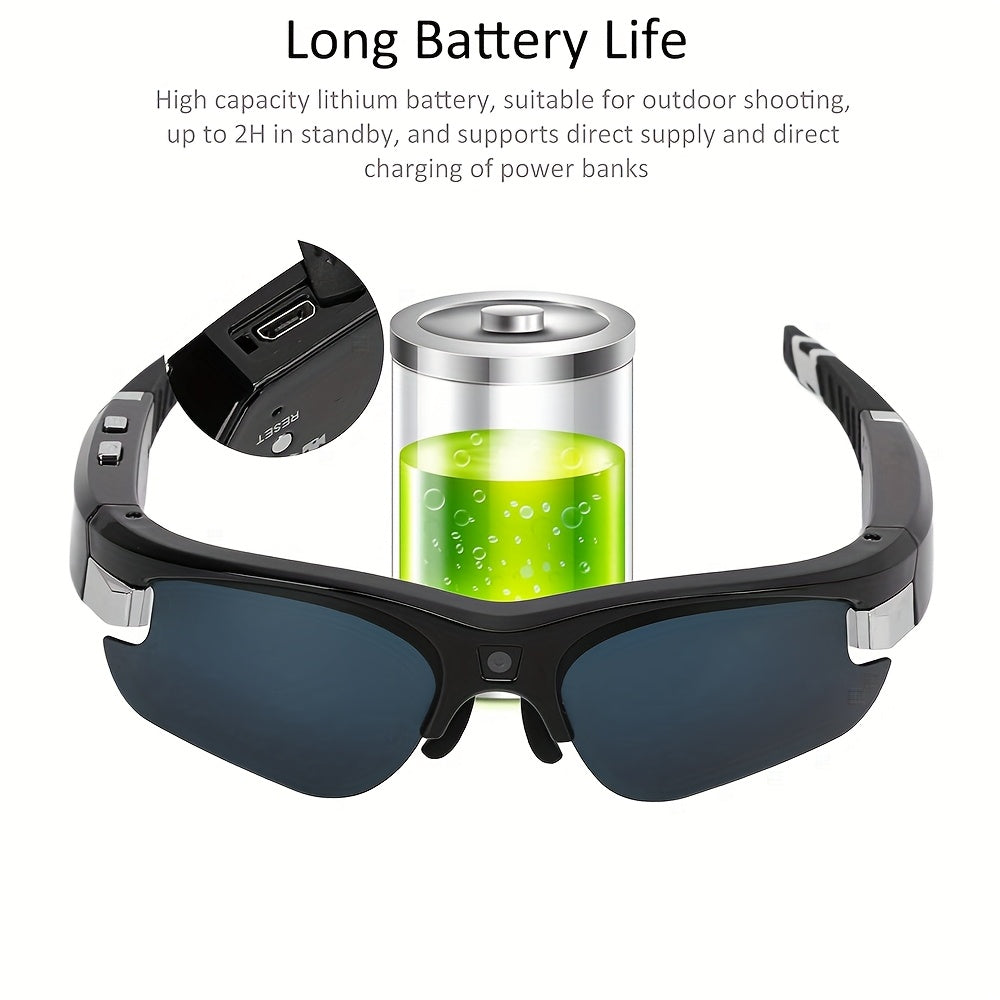 Outdoor Cycling Video Glasses Mountaineering Hiking Portable Video Recorder With 64G Memory Card And 2-hour Battery Life