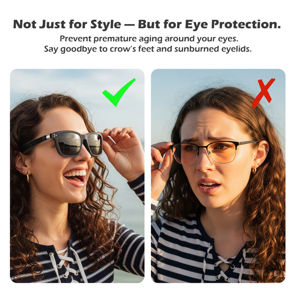 Smart Glasses with, Headphones & Built- Mic\u002FSpeaker - Open-Ear Audio, -Free Navigation, All--One Hands-Free Smart Eyewear for &,,, (Non-Prescription)