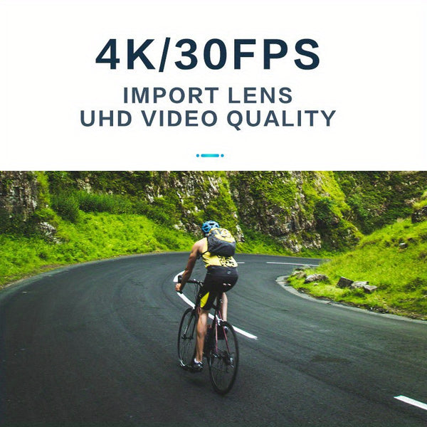 4K Wearable Camera 4K\u002F60FPS Wearable Camera | Hands-Free POV Capture, Head-Mounted Sports Camera, HD Outdoor Sports Camera, Smart Anti-Shake Ride Recorder - 64GB Memory Card